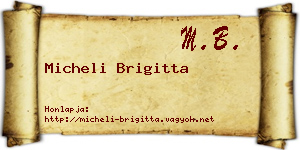 Micheli Brigitta névjegykártya